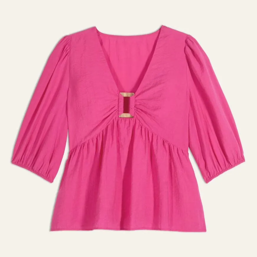 Ba&sh LOCKY short-sleeved top In Fuchsia