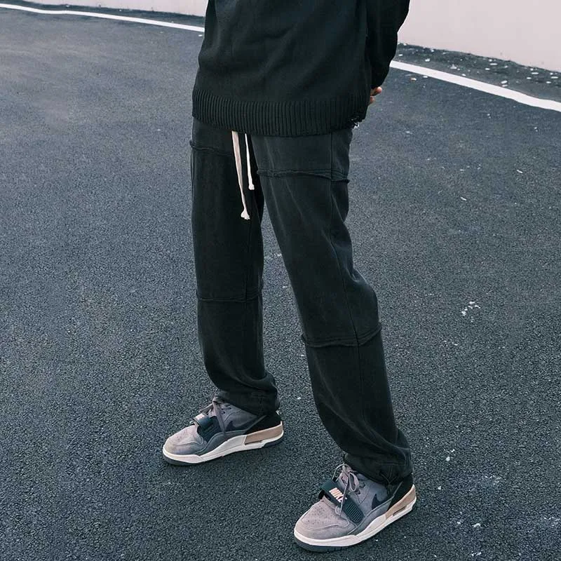 Black Loose Athleisure Trousers