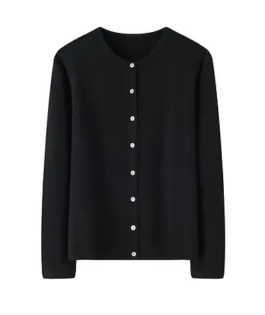 Black Pure Cashmere Cardigan