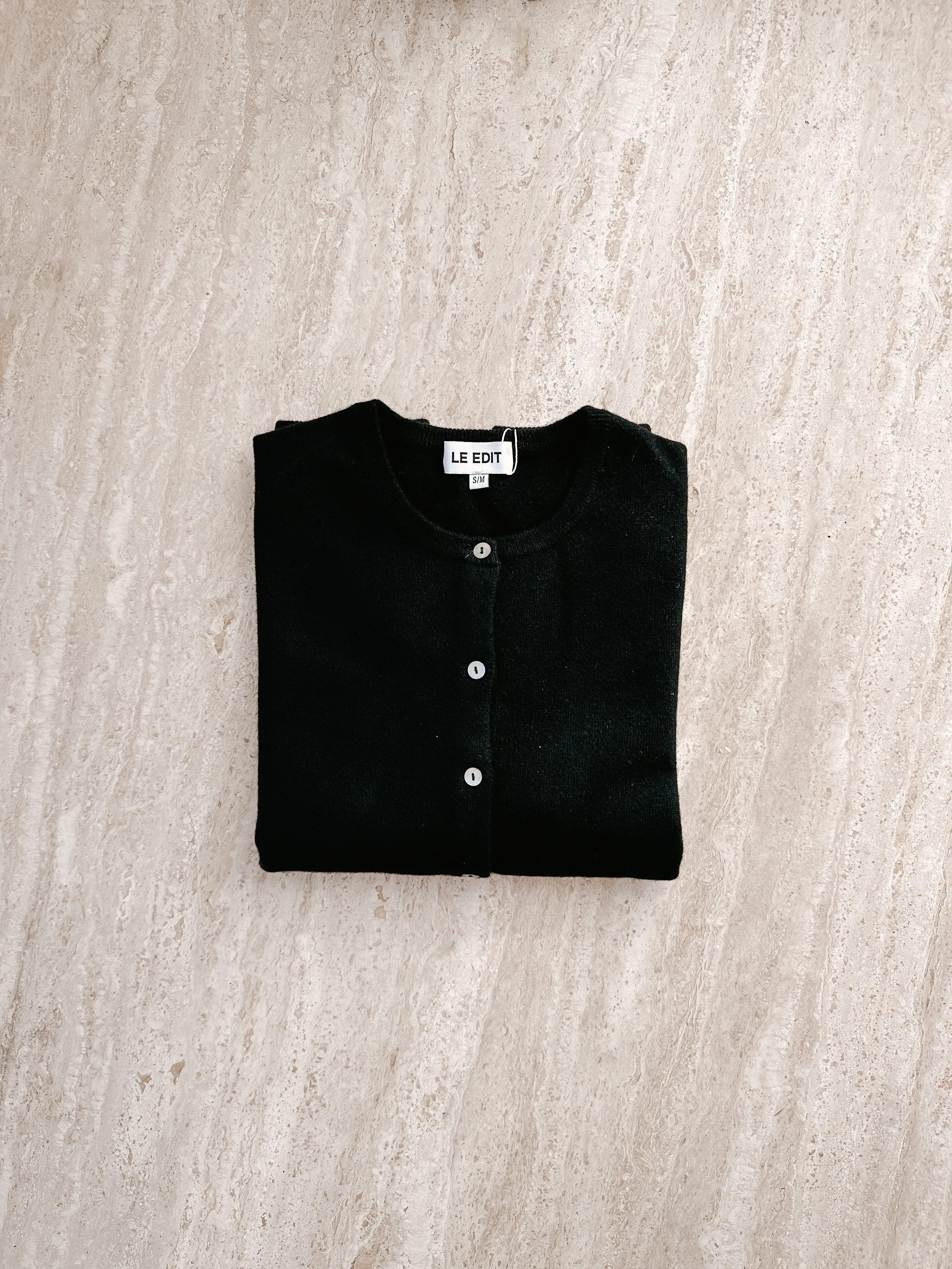 Black Pure Cashmere Cardigan