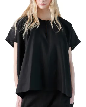 Black Silk Charmeuse Rae Poncho