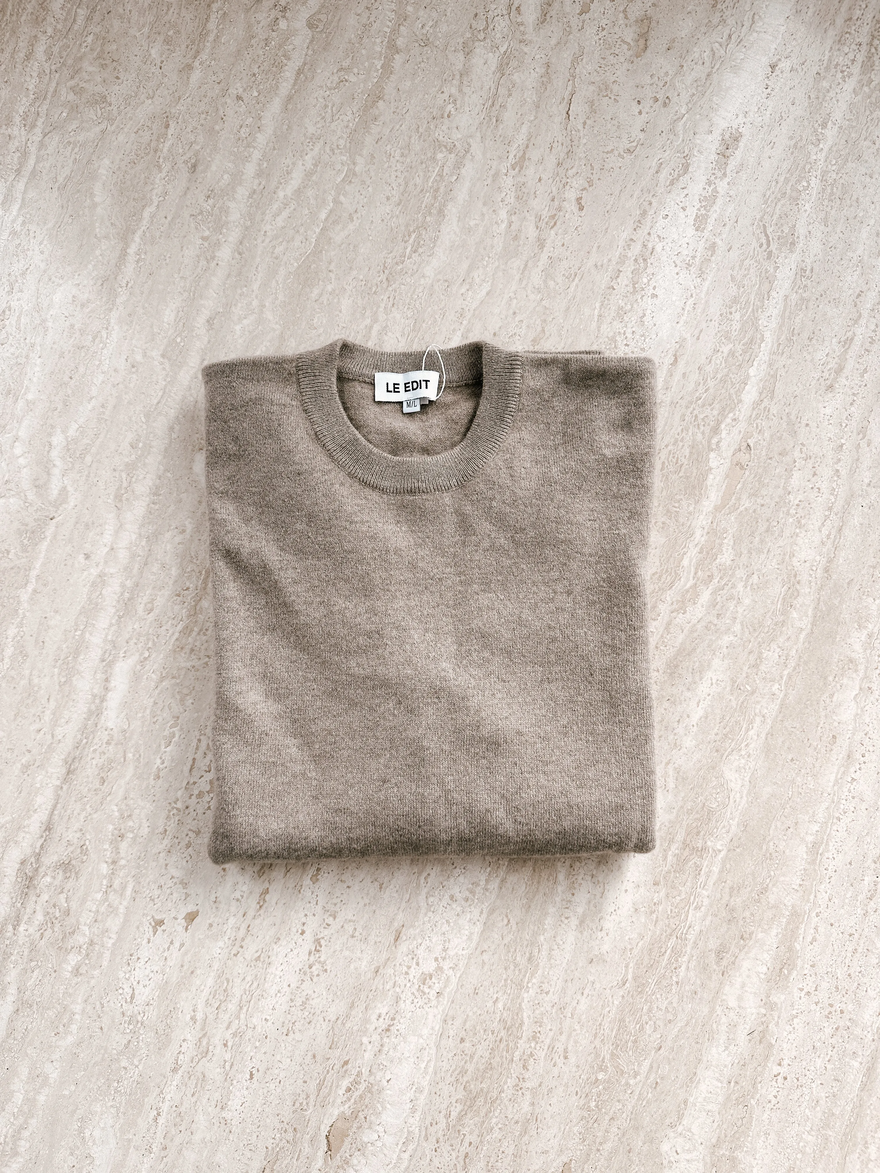 Boyfriend Pure Cashmere Crew Oatmeal