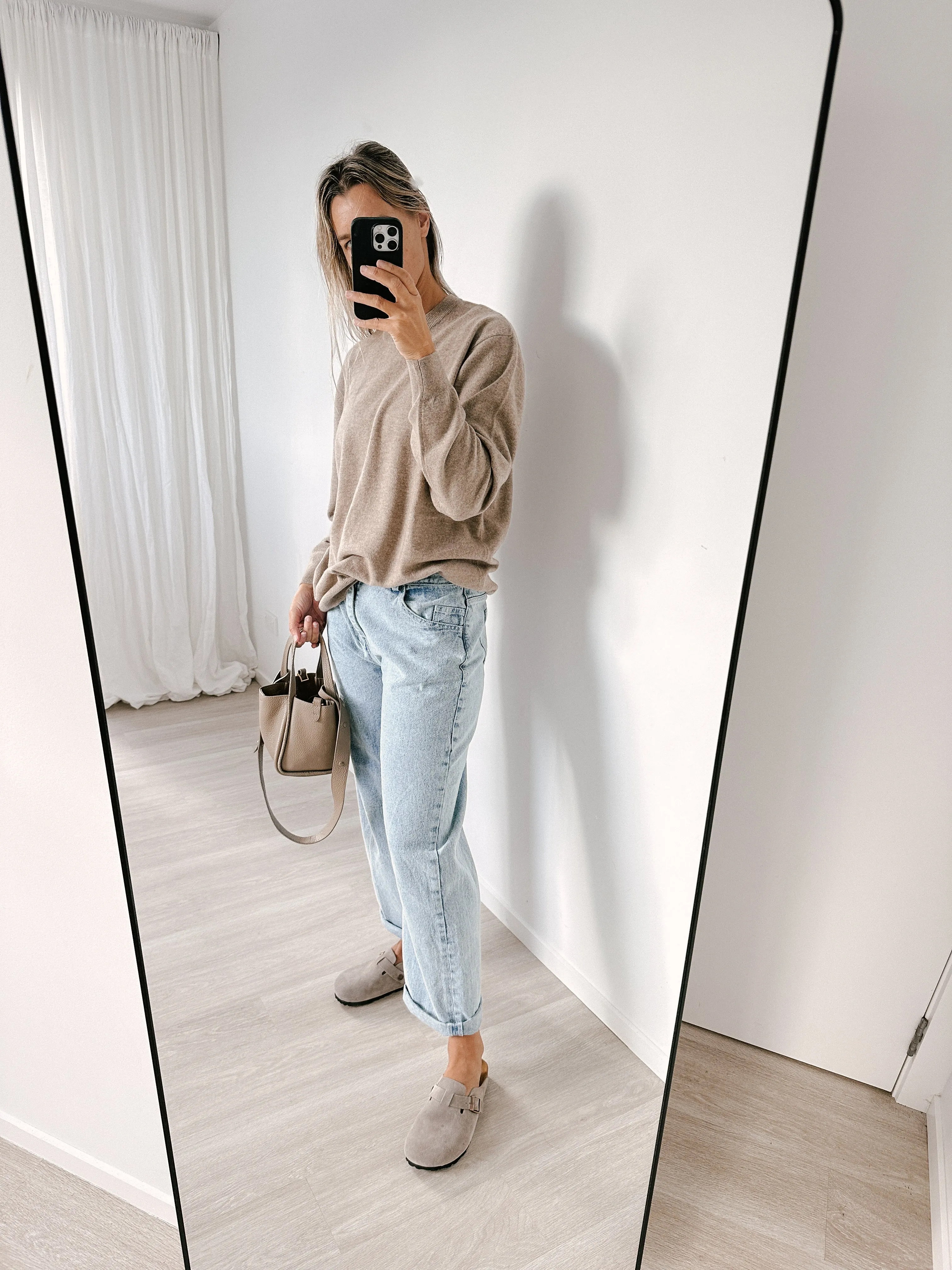 Boyfriend Pure Cashmere Crew Oatmeal