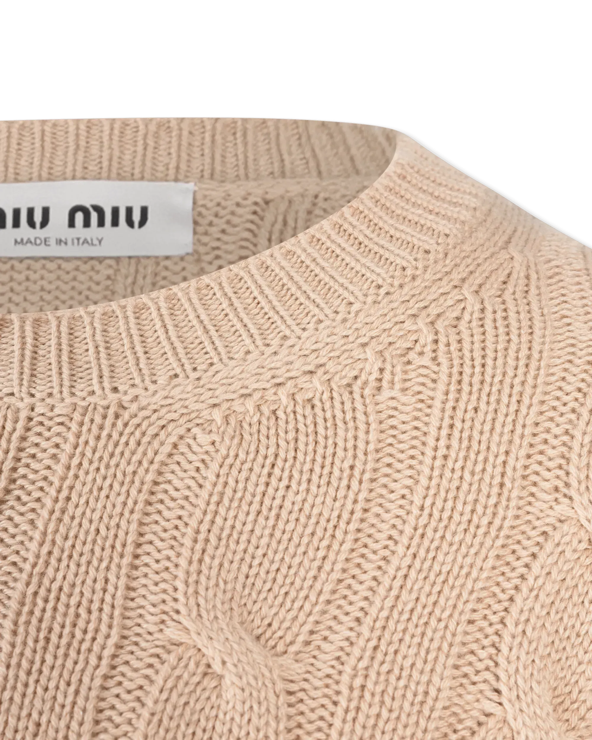 Cashmere Trecce Cropped Sweater