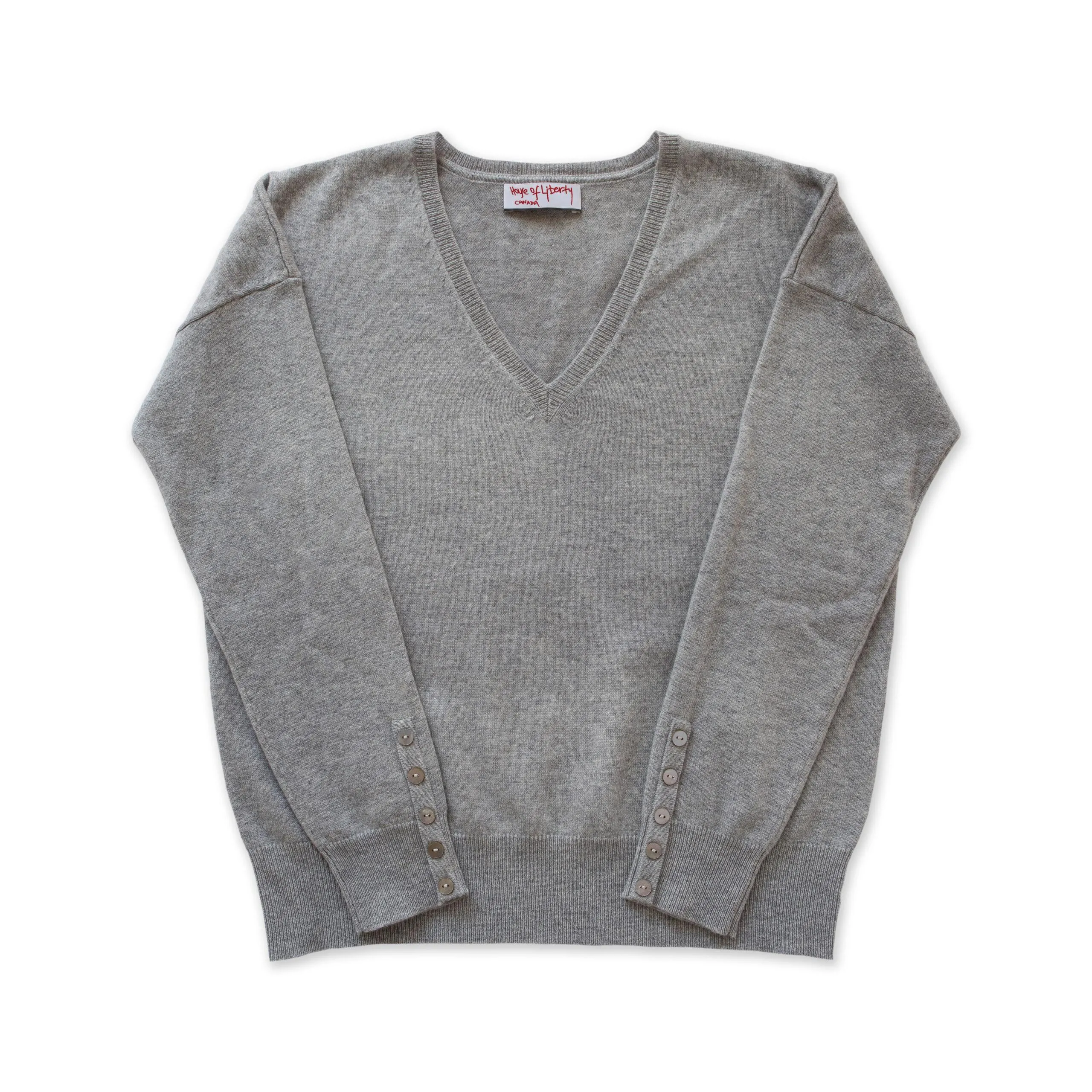 Clio V-Neck Cashmere (stormy)