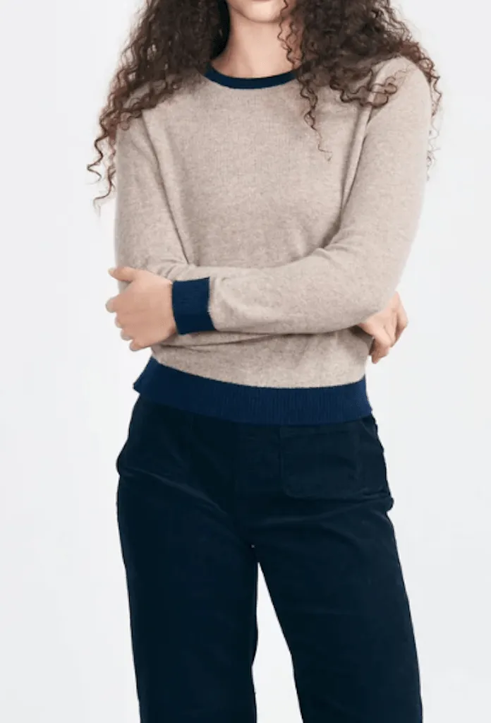 Contrast Crew Sweater