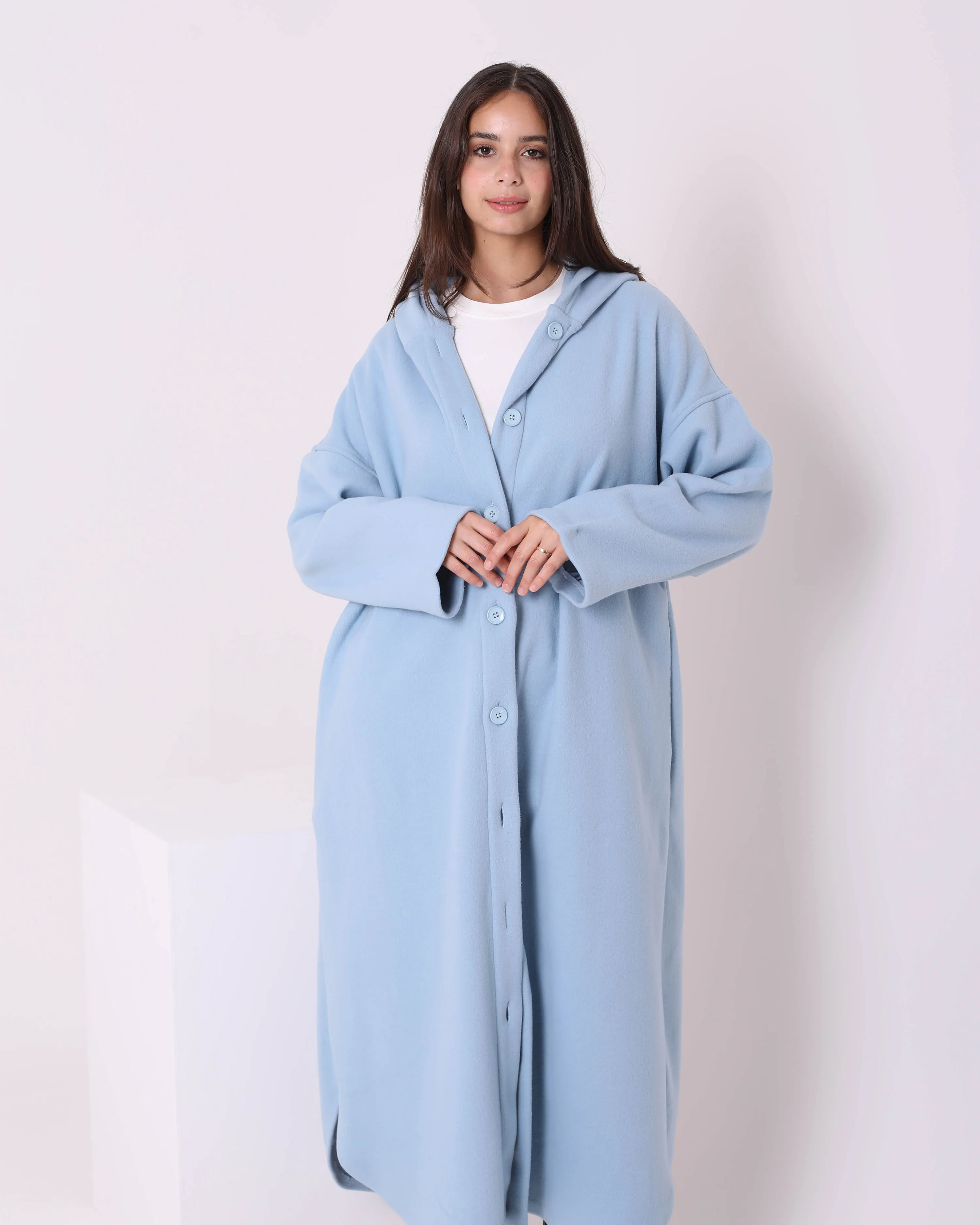 Felt Long Coat (W716) - Just4Women