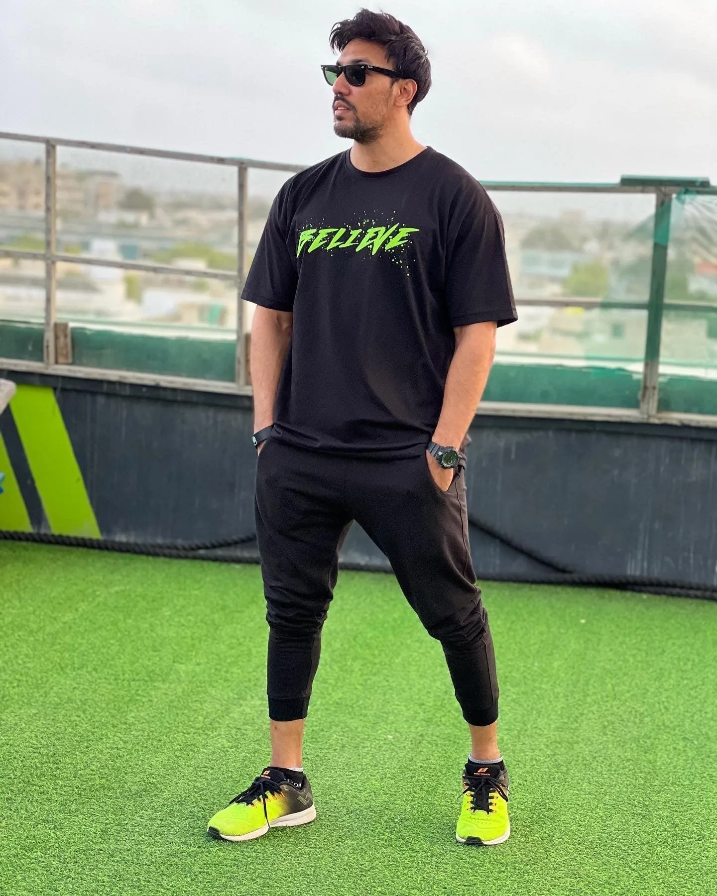 Goku Green Tee Oversized