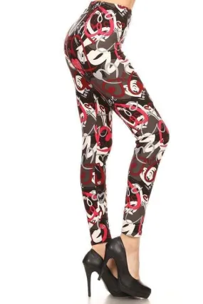 Graffiti Hearts Leggings