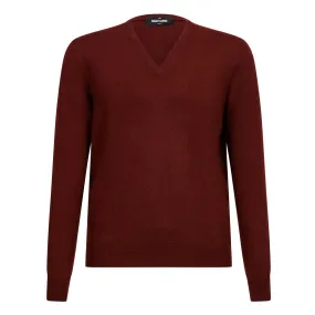 GRAN SASSO Cashmere V Neck Knit MAROON