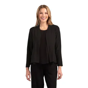 Habitat's  "Travel Core" Short Open Front Cardigan in Black - 55930-BK