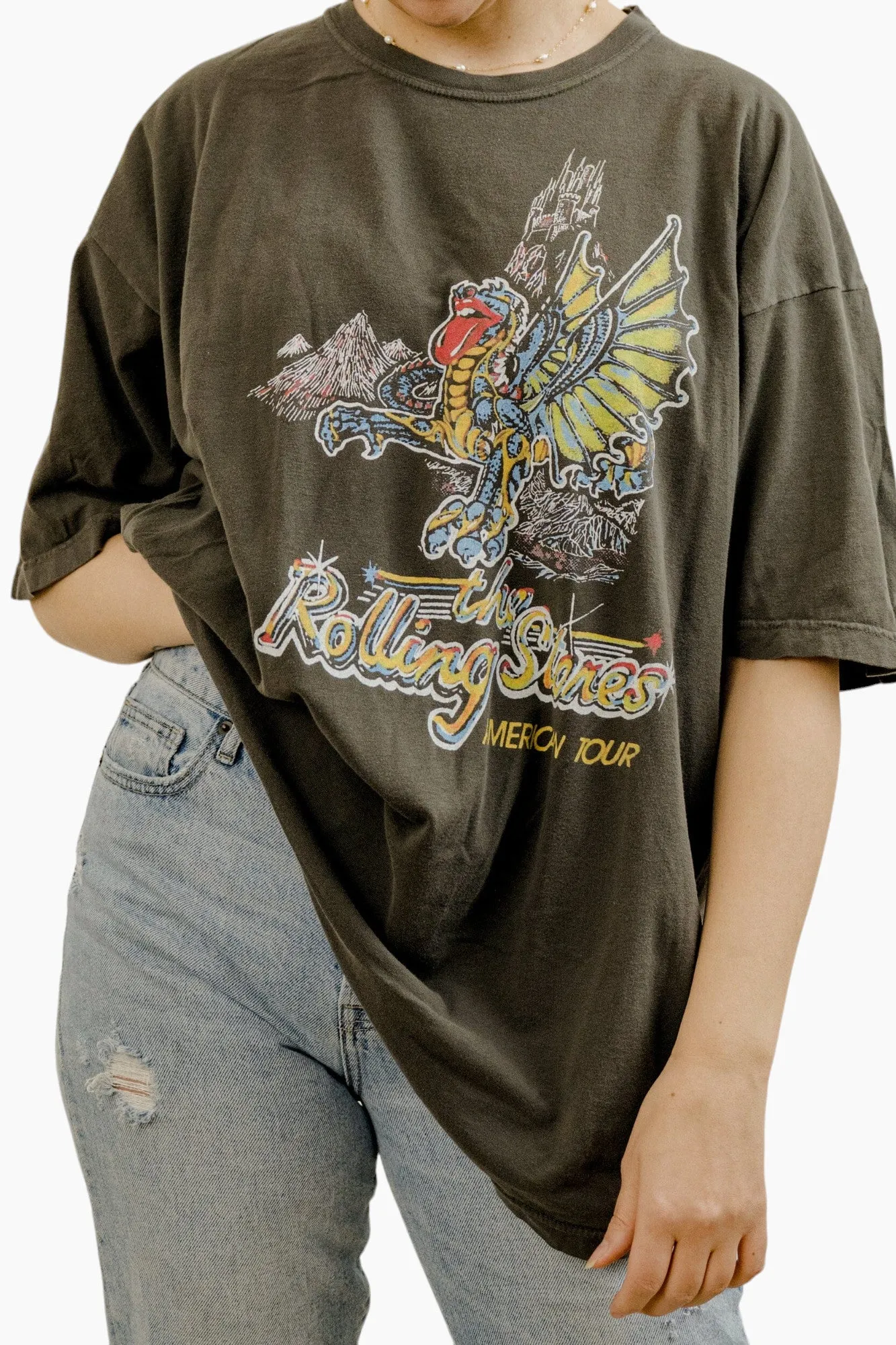 Livy Lu Rolling Stones American Dragon Tour Black One Size Tee