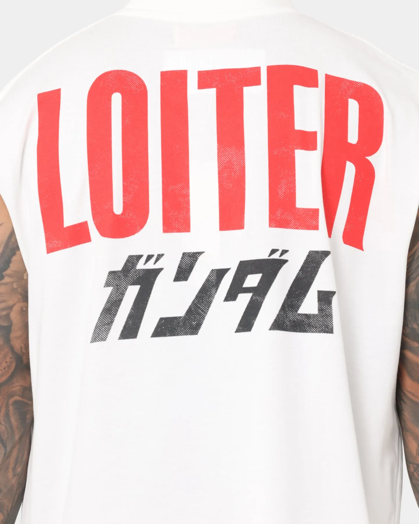 Loiter X Gundam Char's Zaku Muscle T-Shirt Off White