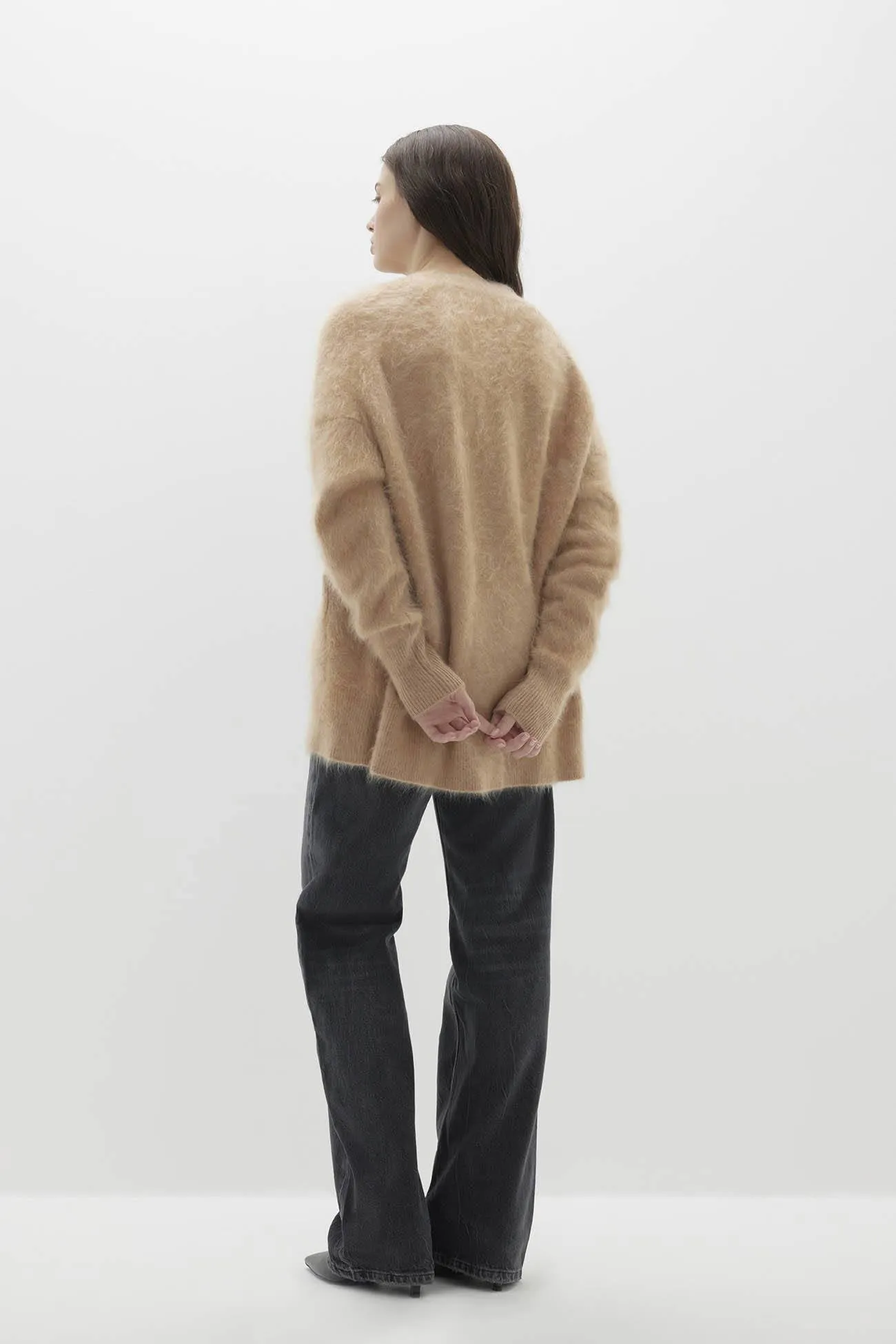 MARGARET BRUSHED CASHMERE CARDIGAN