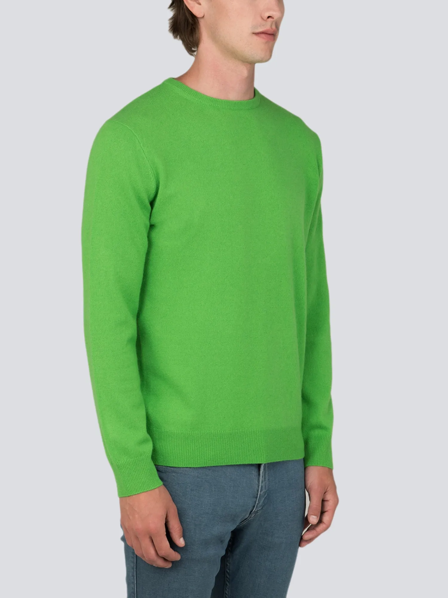 Men Crew Neck Sweater_Green