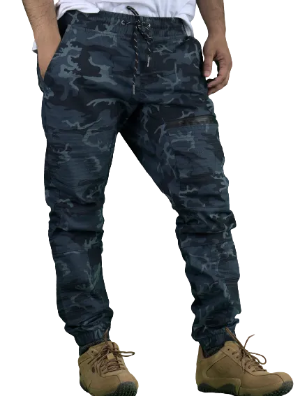 Men’s Stretch Navy Camo Joggers Pants