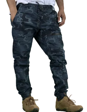 Men’s Stretch Navy Camo Joggers Pants