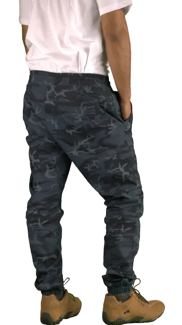 Men’s Stretch Navy Camo Joggers Pants