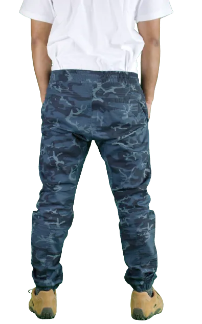 Men’s Stretch Navy Camo Joggers Pants