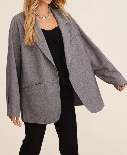 Oversized Solid Blazer