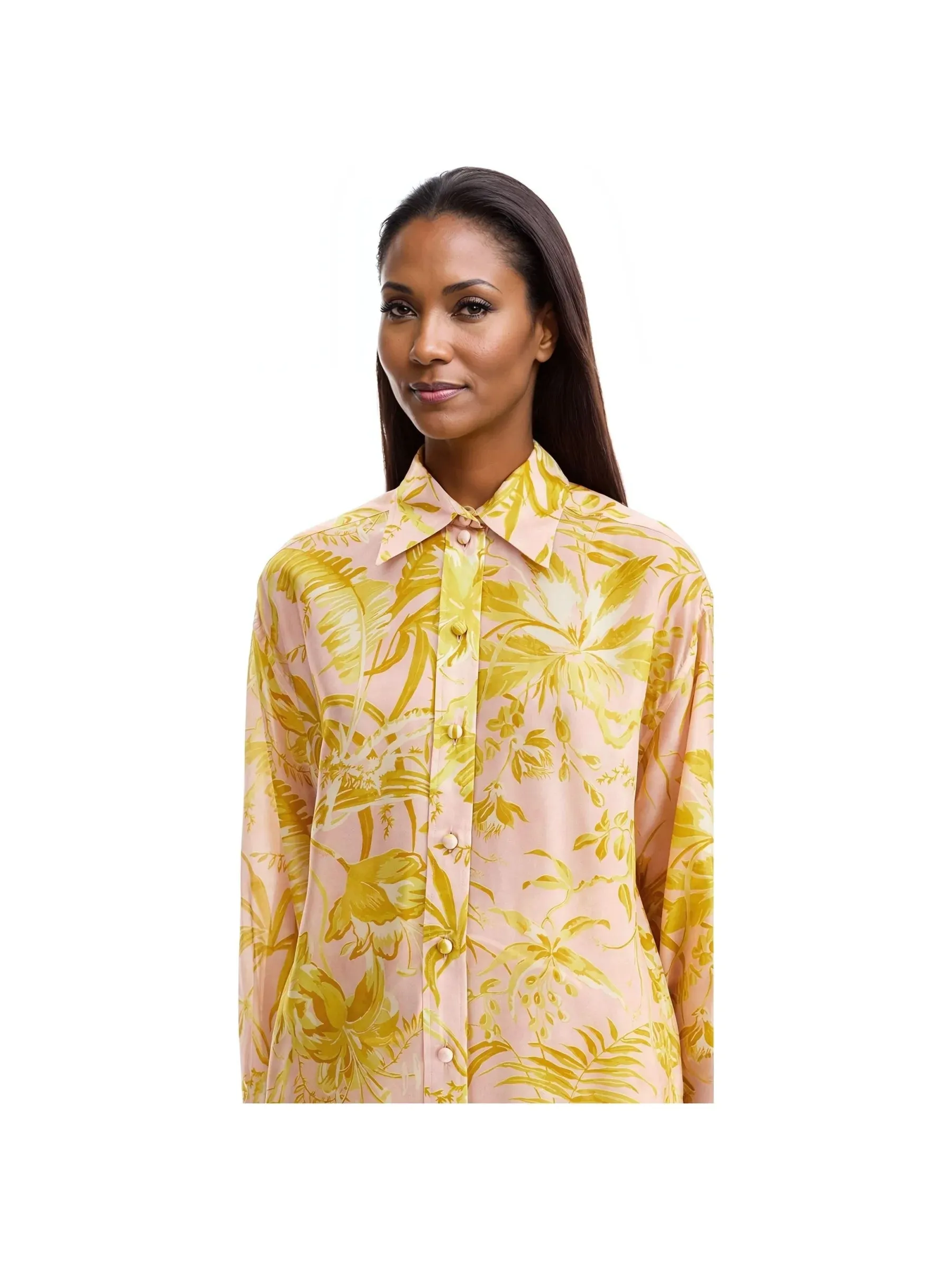 Relaxed Floral Silk Shirt