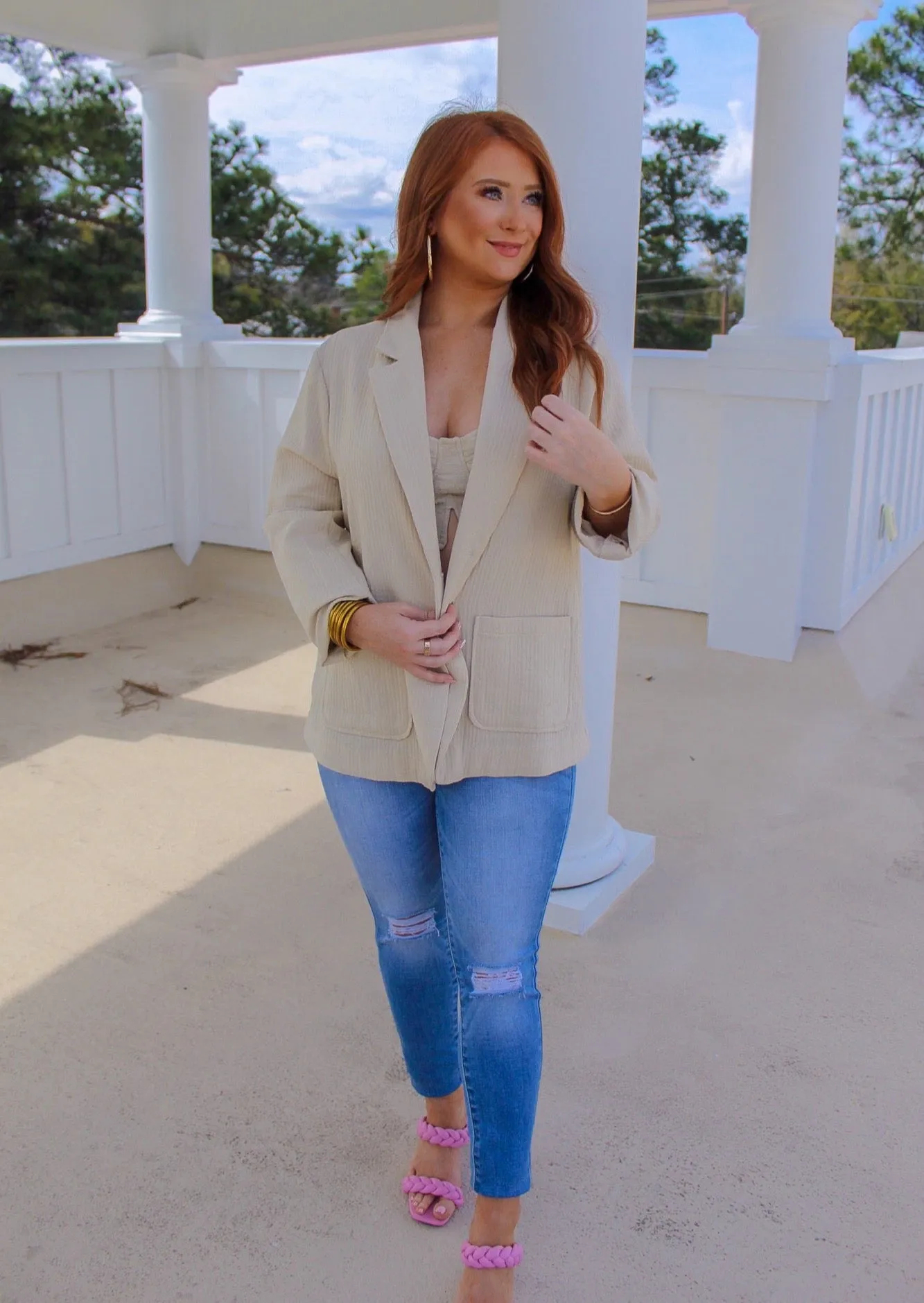 Salem Oversized Blazer - Natural