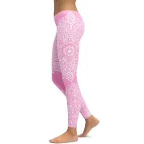 Soft Pink Mandala Leggings