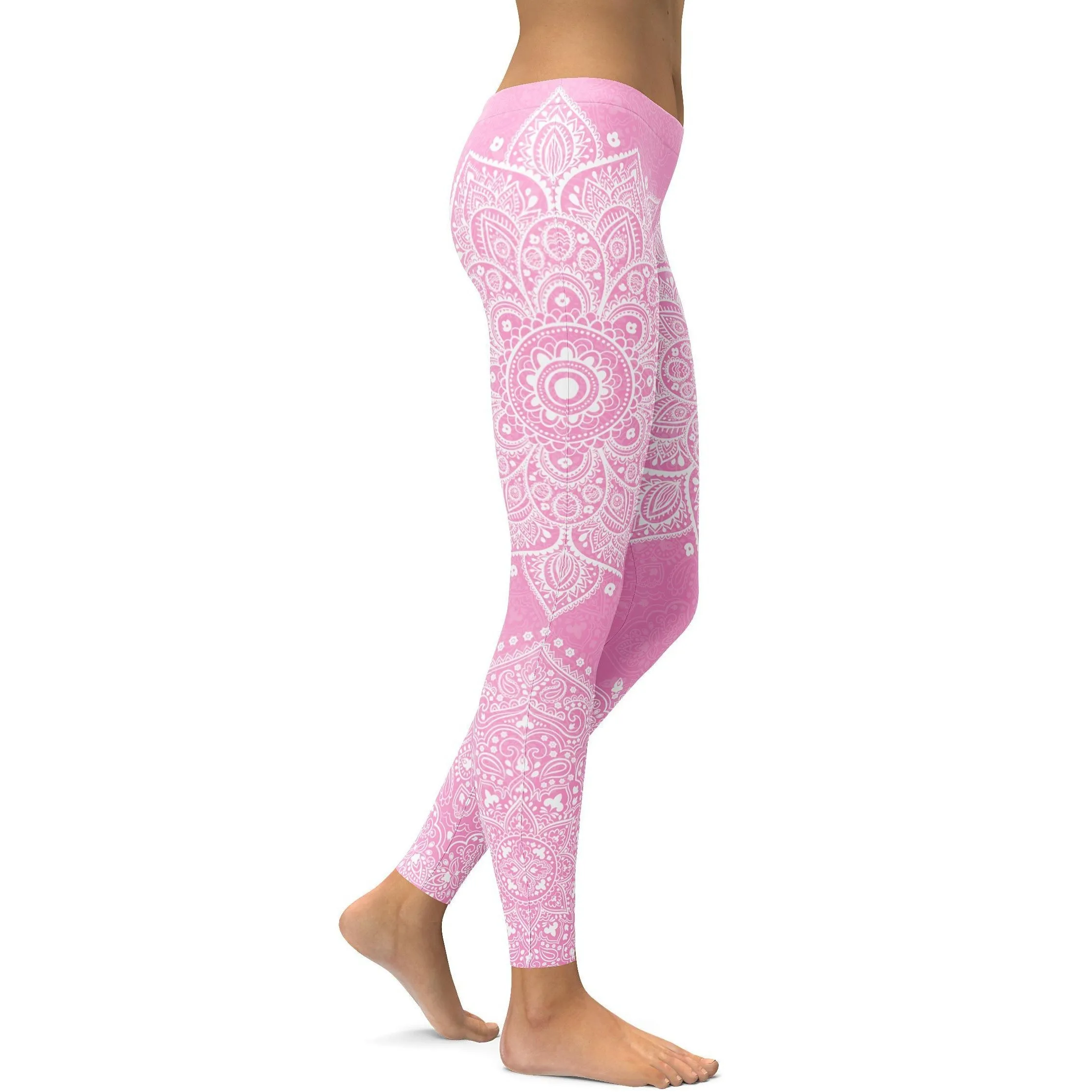 Soft Pink Mandala Leggings