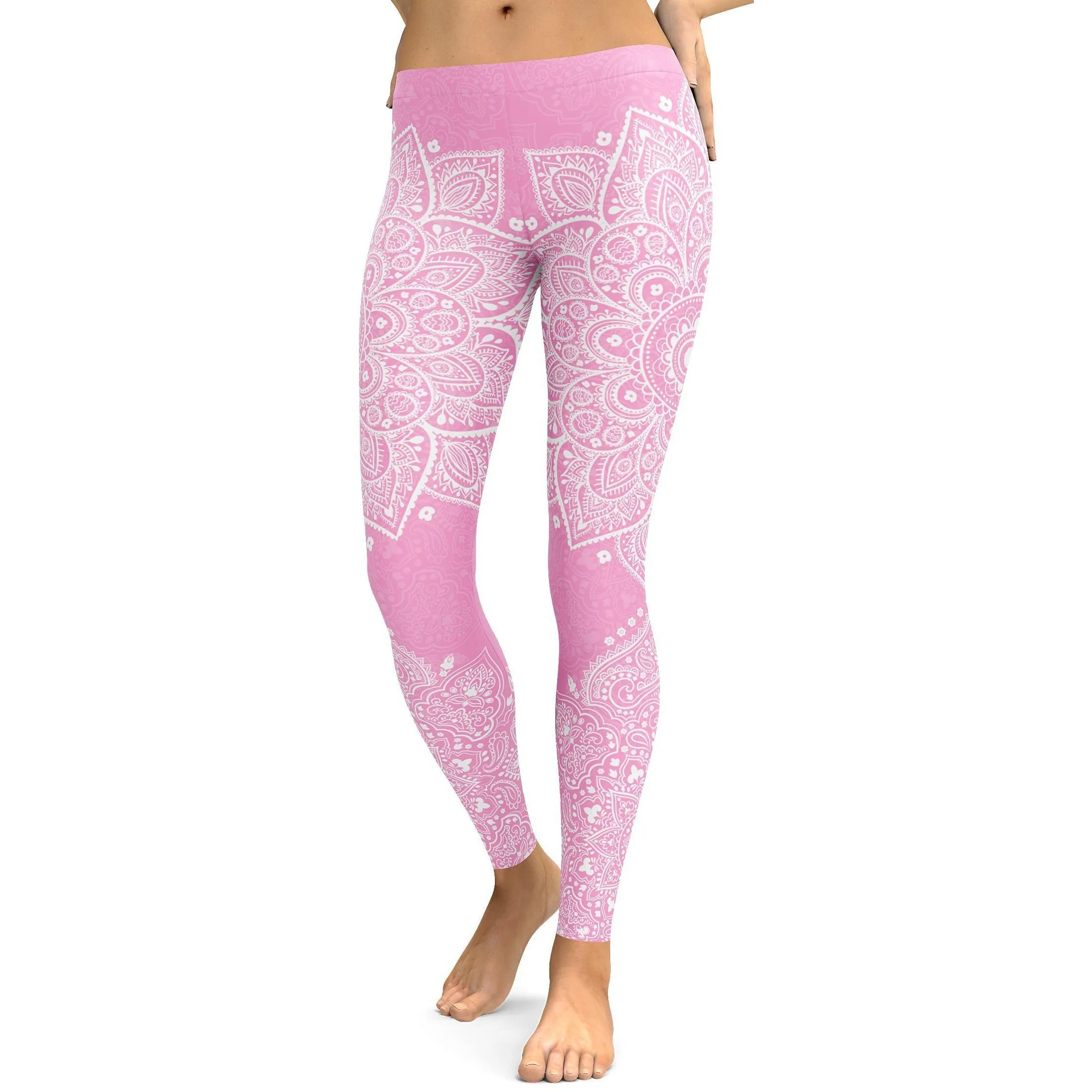 Soft Pink Mandala Leggings