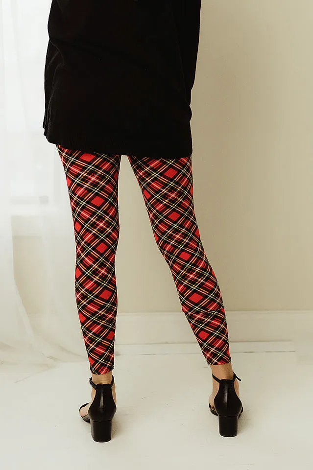 Soft Plaid Leggings