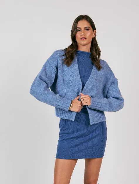 STL Rhia Open Front Cardi-Blue