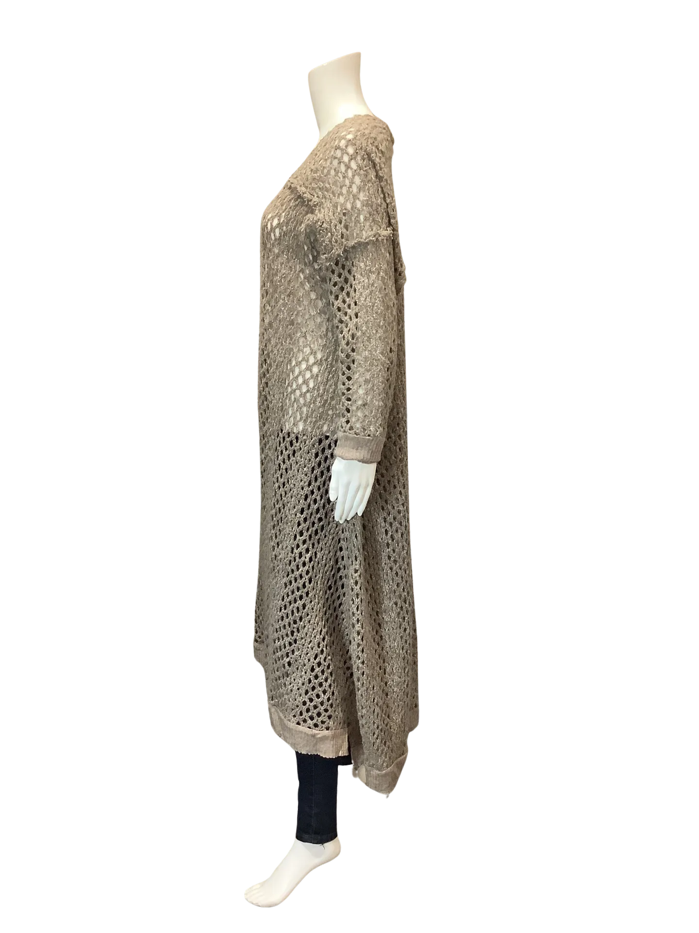 Sundance Women's Sweater Cardigan Tan Knitted Long Size: XL