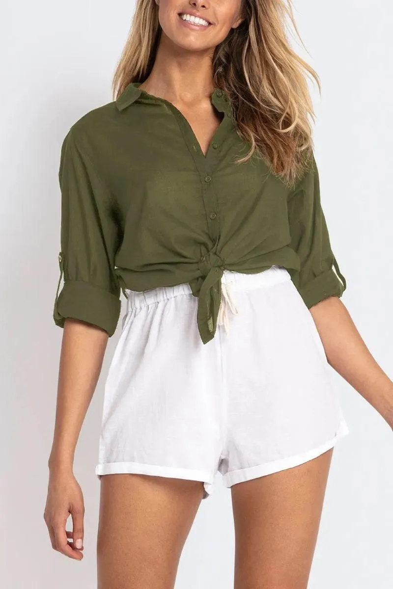 Sunseeker Folklore Resort Slouch Shirt Khaki