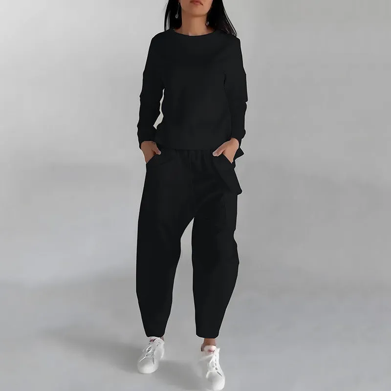 Urban Slit Sweatshirt & Loose Trousers Set