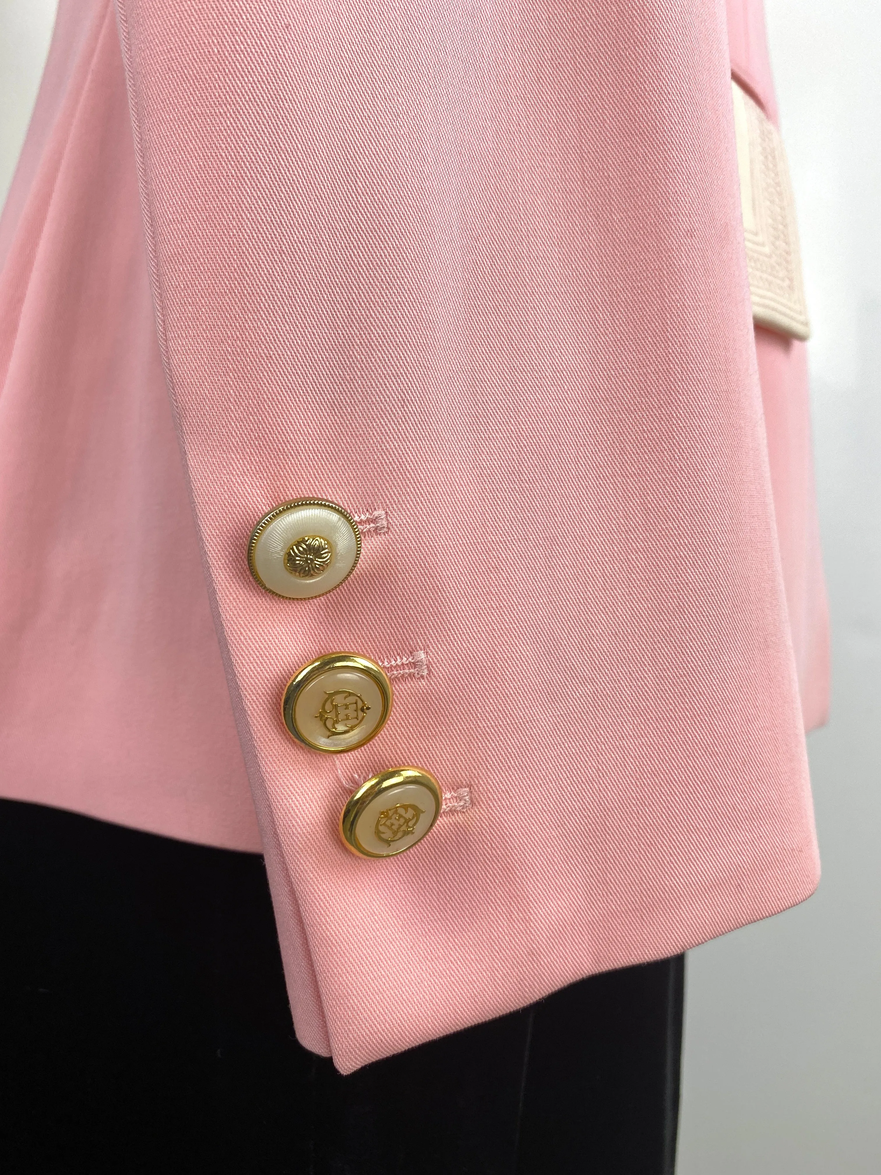 Vintage 1990s Pink/Cream Escada Blazer, Medium