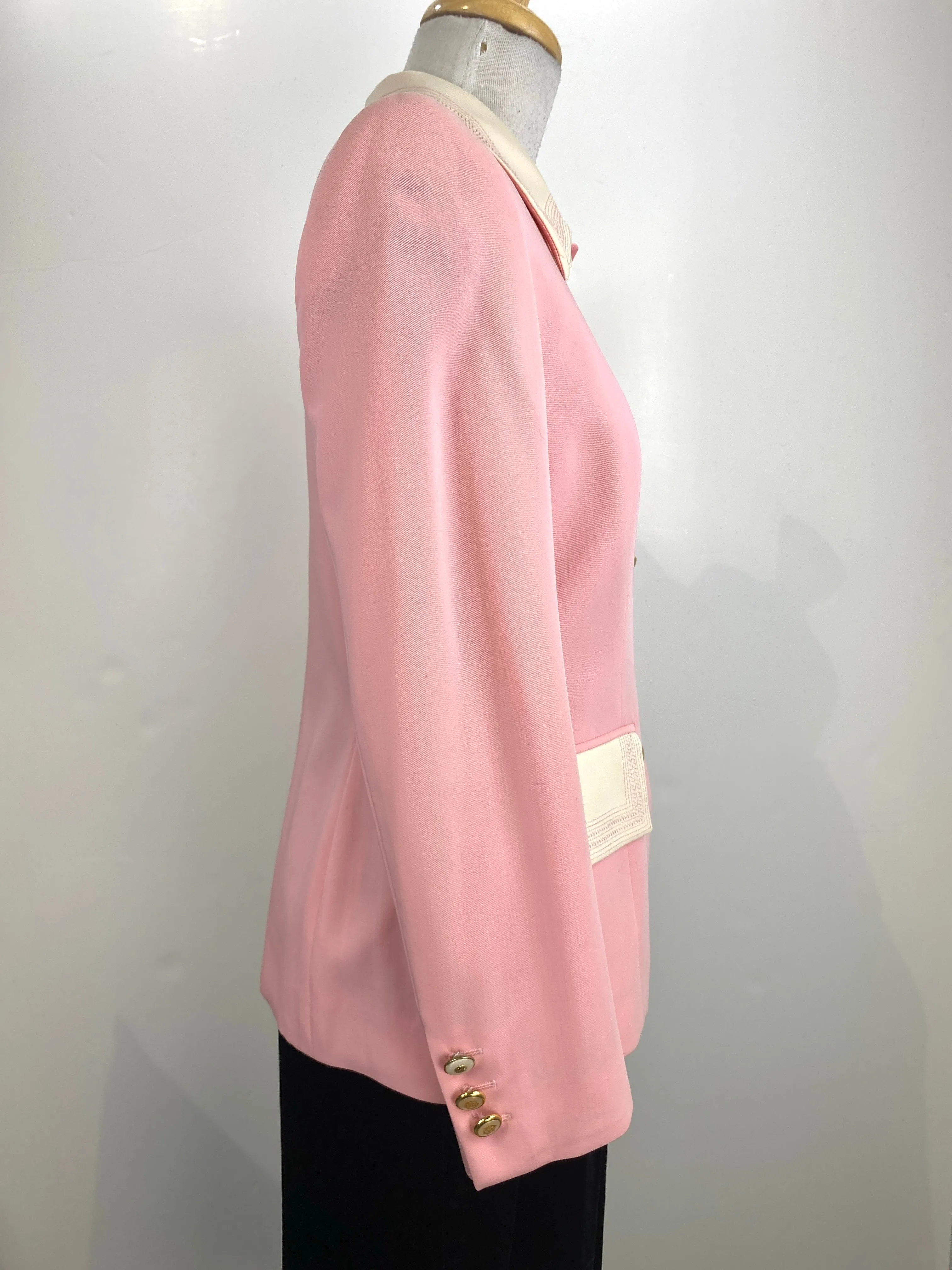 Vintage 1990s Pink/Cream Escada Blazer, Medium