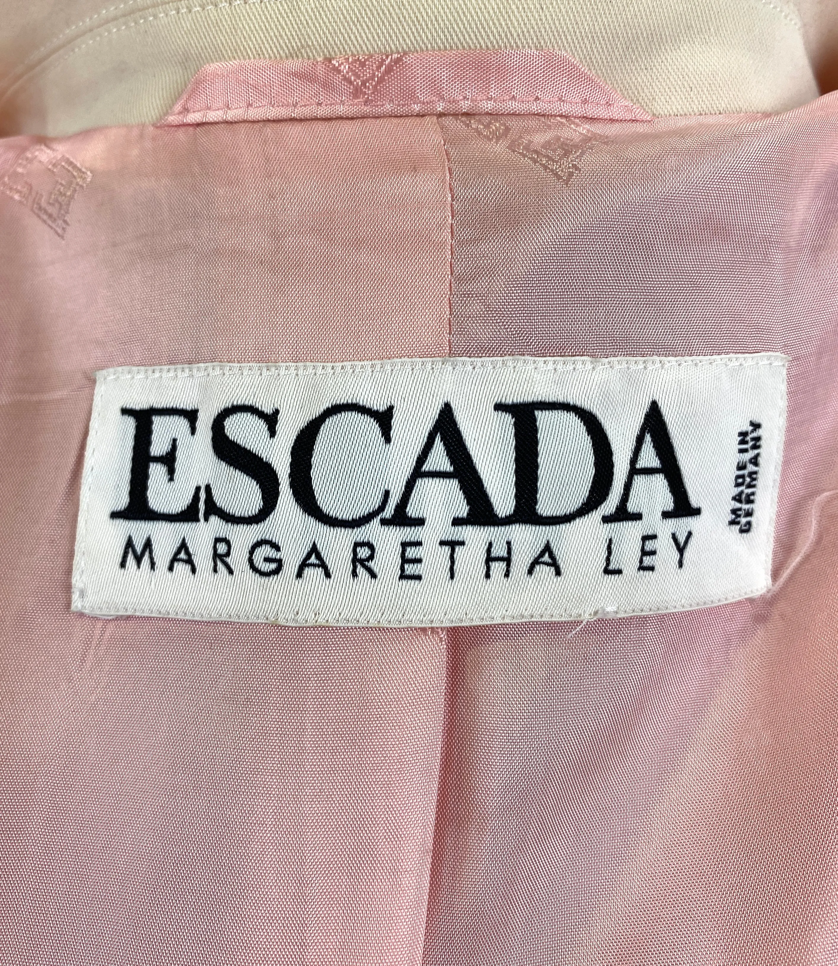 Vintage 1990s Pink/Cream Escada Blazer, Medium