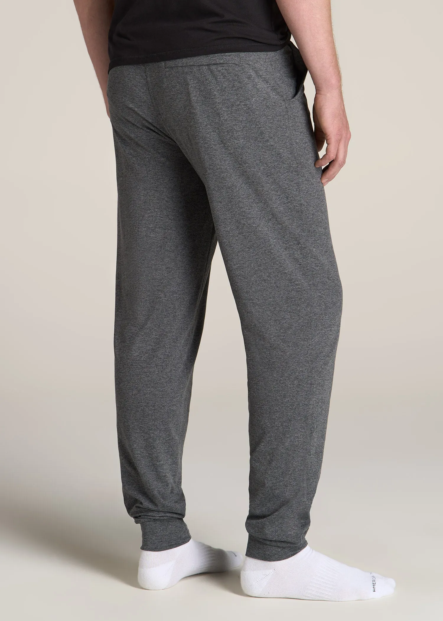 Weekender Stretch Lounge Joggers for Tall Men in Charcoal Mix