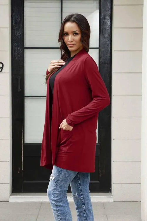 Women's Open Front Cardigan with Pockets