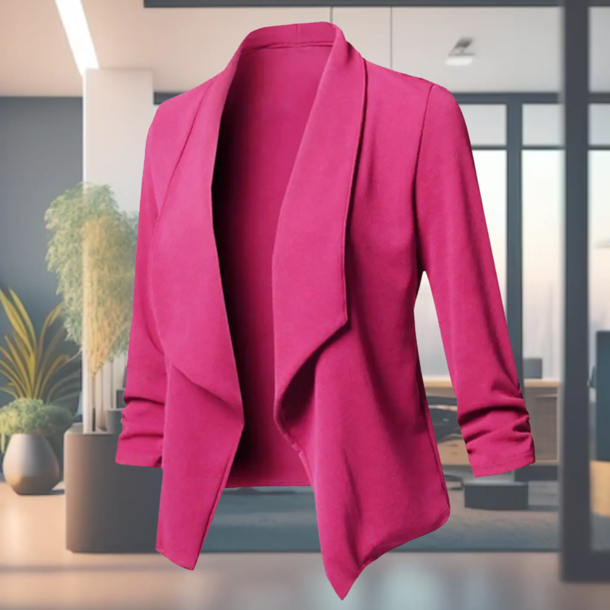 Women's Open Front Solid Color Thin Blazer | Ideal for All Seasons