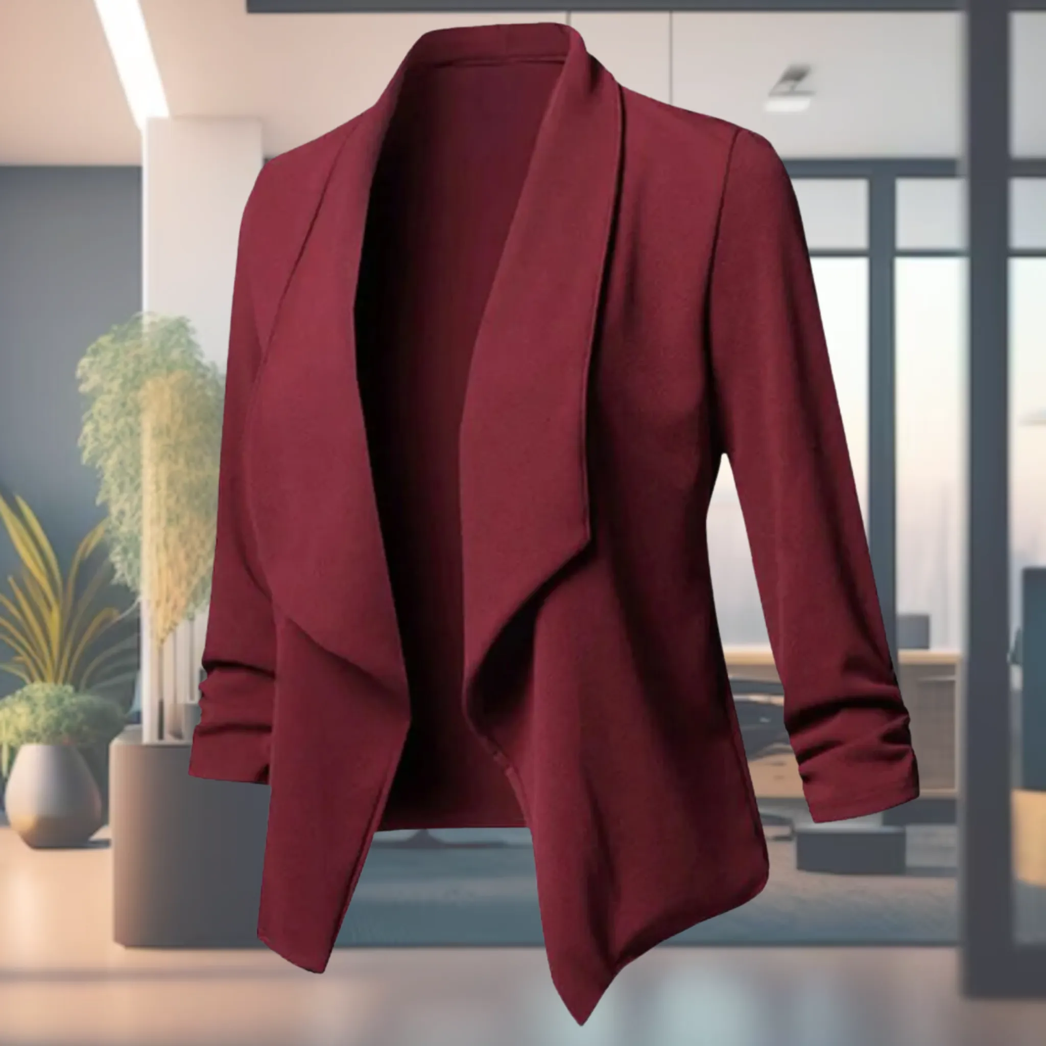 Women's Open Front Solid Color Thin Blazer | Ideal for All Seasons