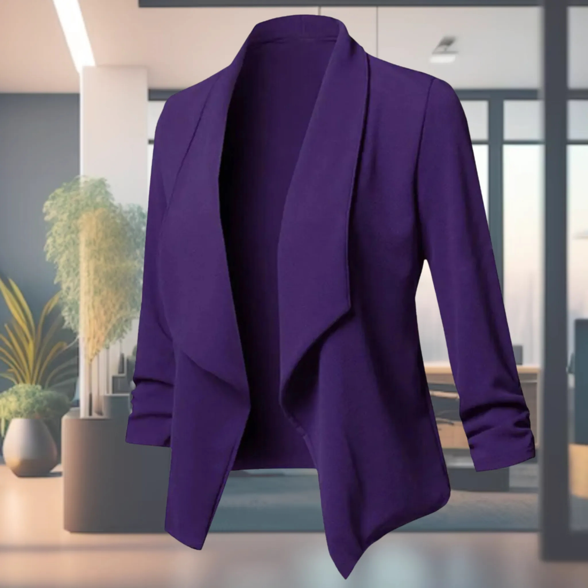 Women's Open Front Solid Color Thin Blazer | Ideal for All Seasons